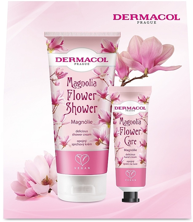 Set - Dermacol Magnolia Flower ll (sh/gel/200ml + h/cr/30ml) — photo N1