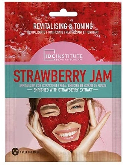 Exfoliating & Toning Face Mask - IDC Institute Strawberry Jam Peel Off Mask — photo N1