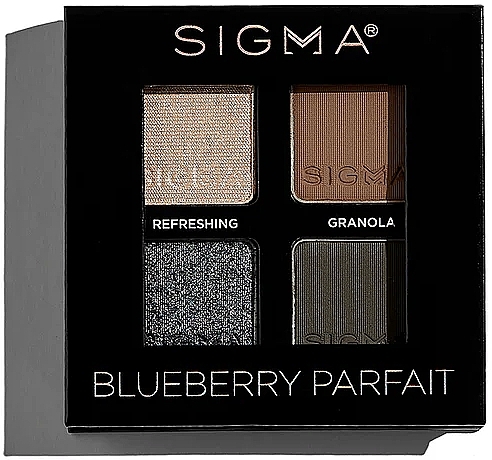 Eyeshadow Palette - Sigma Beauty Blueberry Parfait Eyeshadow Quad — photo N3