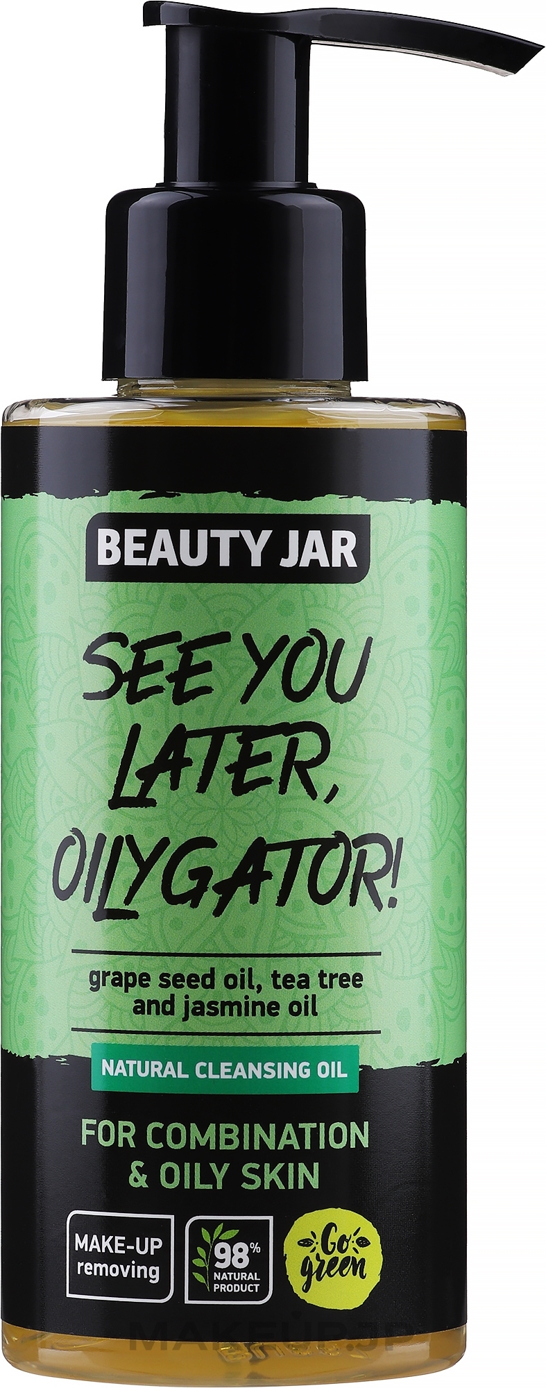 Cleansing Face Oil for Combination and Oily Skin "See You Later, Oilygator" - Beauty Jar Natural Cleansing Oil — photo 150 ml
