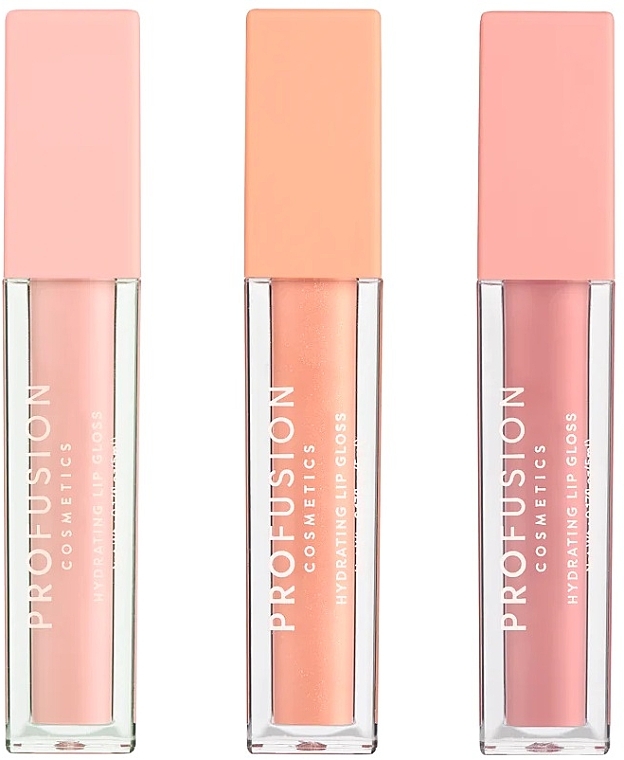 Set - Profusion Cosmetics Lip Trio Nudes (lip/gloss/3x5ml) — photo N2