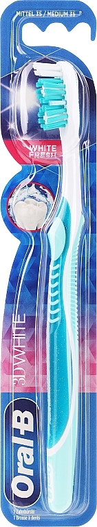 Soft Toothbrush 35, turquoise - Oral-B 3D White — photo N1