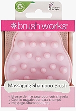 Massage Shampoo Brush, pink - Brushworks Shampoo Massage Brush — photo N1