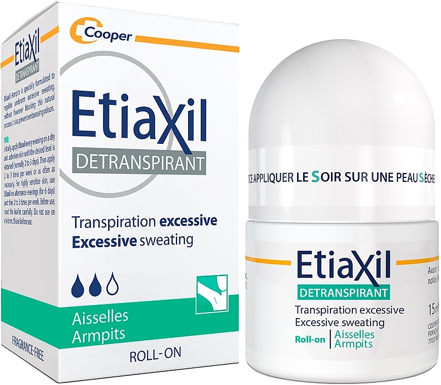 Long-Lasting Antiperspirant for Sensitive Skin - Etiaxil Antiperspirant Treatment Sensitive Skin Armpits Roll-On — photo N1