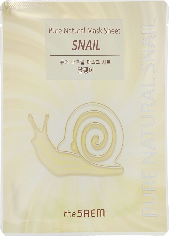 Snail Mucin Facial Sheet Mask - The Saem Pure Natural Mask Sheet Snail — photo N8