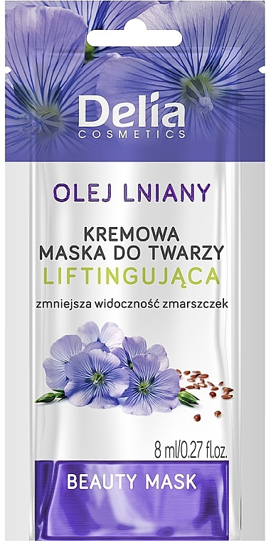 Lifting Linseed Cream Mask for Mature Skin - Delia Beauty Mask — photo N1