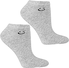 Women's Short Socks, CSD240-088, Grey - Moraj — photo N1