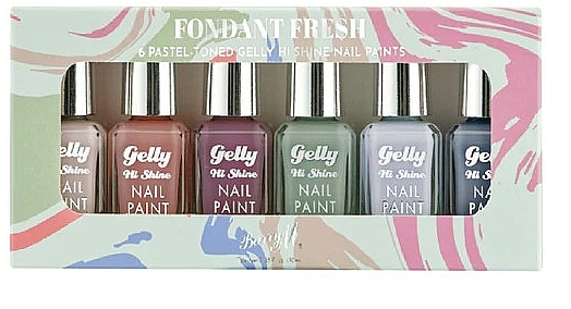 Nail Polish Set, 6 pcs - Barry M Fondant Fresh Nail Paint Gift Set — photo N1