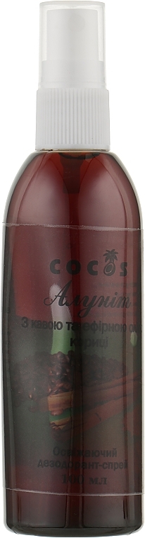 Coffee & Cinnamon Essential Oil Deodorant Spray "Alunite" - Cocos — photo N3