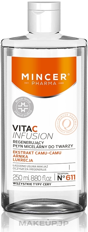 Micellar Water - Mincer Pharma Vita C Infusion №611 Regeneration Micellar Water — photo 250 ml