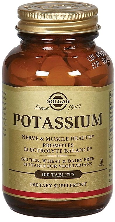 Dietary Supplement "Potassium", 90 mg - Solgar Potassium — photo N2