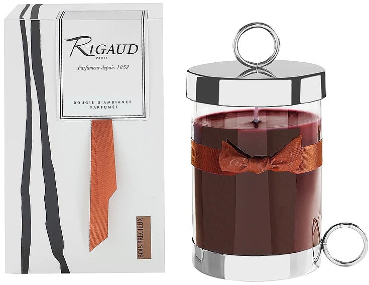 Scented Candle "Precious Wood" - Rigaud Paris Precious Wood Brown Scented Candle — photo N1