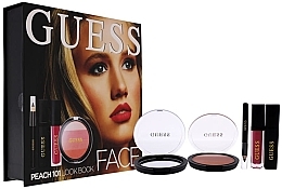 Fragrances, Perfumes, Cosmetics Set - Guess Beauty Face Lookbook Beauty 101 Peach (lipstick/4.1ml + eye/sh/7g + mascara/4ml + eyeliner/0.5g)