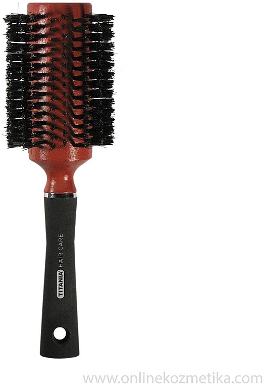 Round Hair Brush with Rubber Handle, 1784, 25x7.5 cm - Titania — photo N1