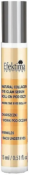 Eye Roller 'Wrinkles + Puffiness' - Efektima Natural Collagen Wrinkles + Bags Under Eyes Roll On Eye Glam Serum — photo N1