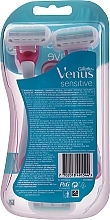 Disposable Shaving Razors for Sensitive Skin, 3 pcs - Gillette Venus Sensitive — photo N2
