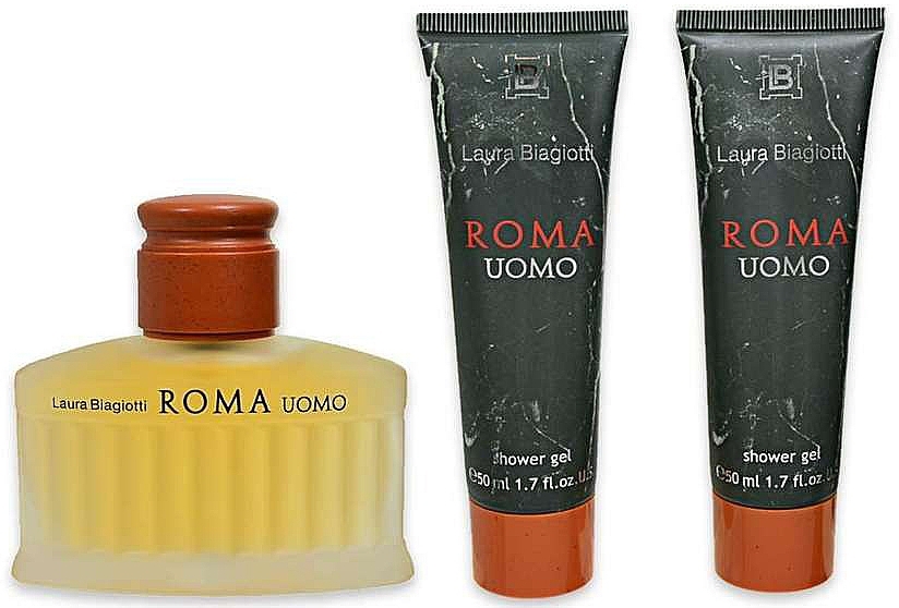 Laura Biagiotti Roma Uomo - Set (edt/75 ml + sh/gel/2x50 ml) — photo N1