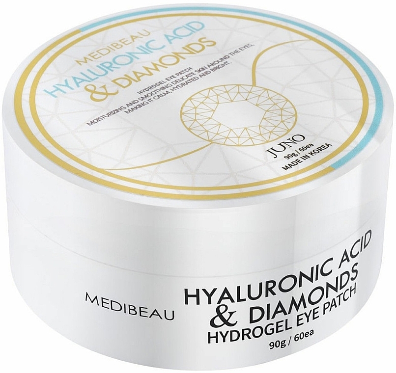 Hydrogel Eye Patch with Hyaluronic Acid & Diamond Powder - Juno Medibeau Hyaluronic Acid&Diamonds Hydrogel Eye Patch — photo N2