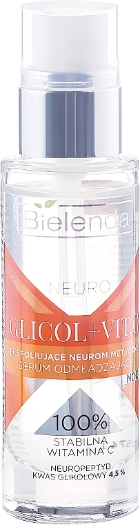 Exfoliating Neuromimetic Night Serum - Bielenda Neuro Glicol + Vit.C Neuromimetic Exfoliating and Rejuvenating Night Serum — photo N10