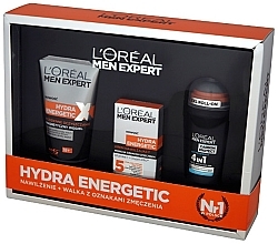 Fragrances, Perfumes, Cosmetics Set - L'Oreal Paris Men Expert Hydra Energetic (gel/150ml + cr/50ml + deo/50ml)