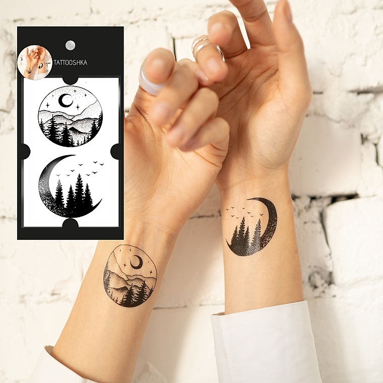 Temporary Tattoo "Under the Starry Sky" - Tattooshka — photo N4