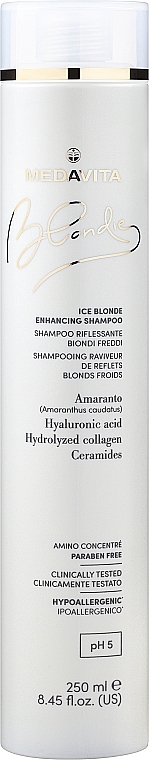 Cold Blonde Shampoo - Medavita Blondie Ice Blonde Enhancing Shampoo — photo N1