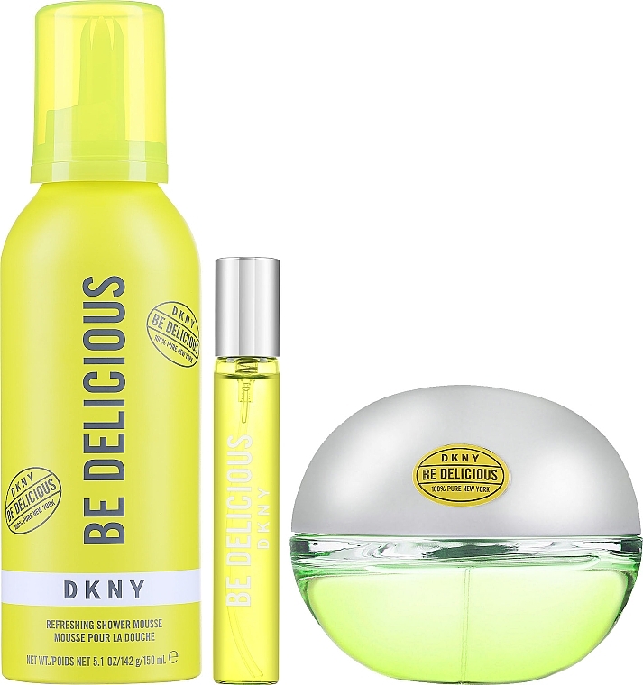 Perfume & Body Care Set - DKNY Be Delicious (edp/100ml + edp/15ml + sh/mousse/150ml) — photo N1