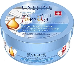 Fragrances, Perfumes, Cosmetics Intensive Moisturizing Soothing Cream for Face and Body - Eveline Cosmetics Extra Soft Family Cream