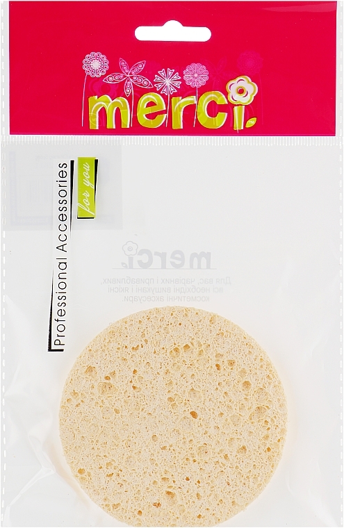 Face Cleansing Sponge, beige - Merci — photo N1