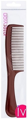 Hair Comb with Handle, brown - Inter-Vion — photo N1