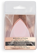 Beauty Blender, pink - Makeup Revolution Create Your Look Ultimate Powder Sponge — photo N1