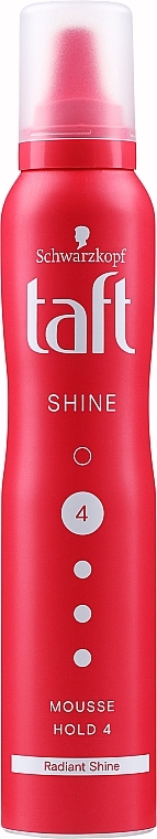 Hair Styling Foam ‘Glossy Diamond Shine 10ct’ - Schwarzkopf Taft Shine Mousse Intensive Shine — photo N1