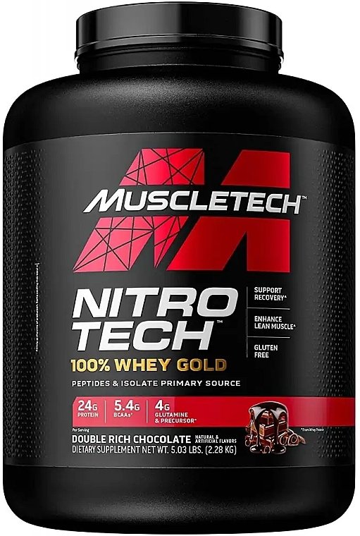 Whey Protein 'Double Chocolate' - Muscletech Nitro Tech Whey Gold — photo N1