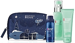 Fragrances, Perfumes, Cosmetics Set - Biotherm Aquapower Prestige Holiday (gel/75ml + sh/foam/50ml + sh/gel/75ml + pouch)