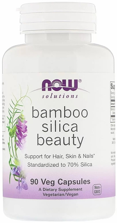 Bamboo Dietary Supplement for Hair, Skin & Nails - Now Foods Bamboo Silica Beauty — photo N2