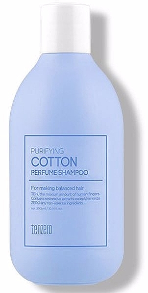 Cleansing Shampoo with Cotton Scent - Tenzero Purifying Cotton Perfume Shampoo — photo N1