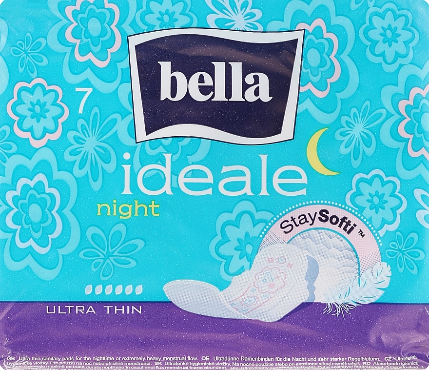 Sanitary Pads Ideale Ultra Night StaySofti, 7 pcs - Bella — photo N1