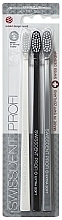 Extra Soft Toothbrush Set, white+black+silver - Swissdent Profi Gentle Extra Soft — photo N1
