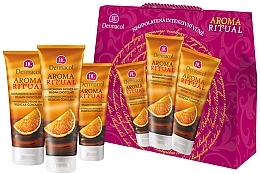 Fragrances, Perfumes, Cosmetics Set "Belgian Chocolate" - Dermacol Aroma Ritual Belgian Chocolate (sh/gel/250ml + b/lot/200ml + h/cr/100ml)