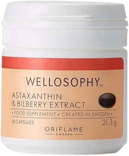 Astaxanthin & Bilberry Extract Food Supplement - Oriflame Wellosophy — photo N1