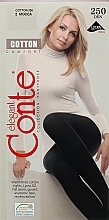 Fragrances, Perfumes, Cosmetics Tights 'Cotton' 250 den, mocca - Conte