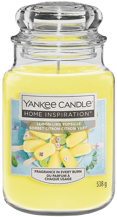 アロマキャンドル瓶入り - Yankee Candle Home Inspiration Lemon-Lime Popsicle — photo N2