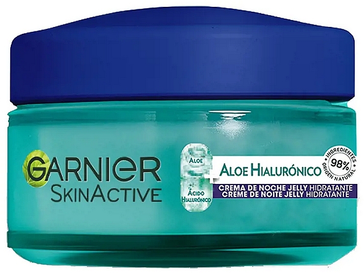 Moisturizing Night Face Cream - Garnier Skin Active Hyaluronic Aloe Moisturizing Jelly Night Cream — photo N14