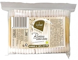 Fragrances, Perfumes, Cosmetics Cotton Buds in Plastic Packaging, 200 pcs - Mattes Lybar Bamboo Cotton Sticks