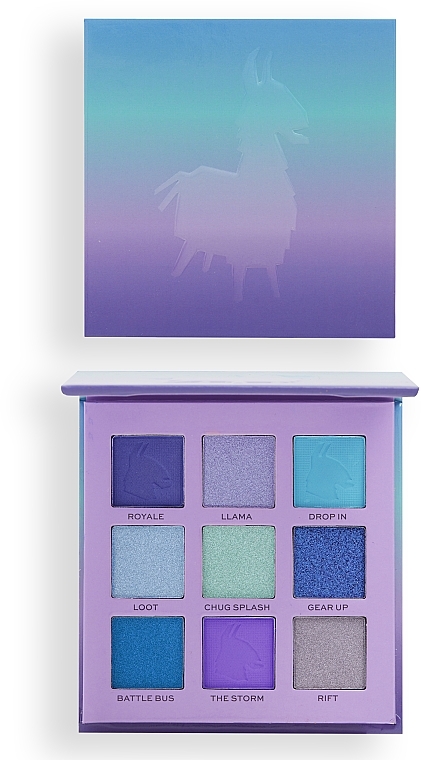 Eyeshadow Palette - Makeup Revolution X Fortnite Supply Llama 9 Pan Shadow Palette — photo N1