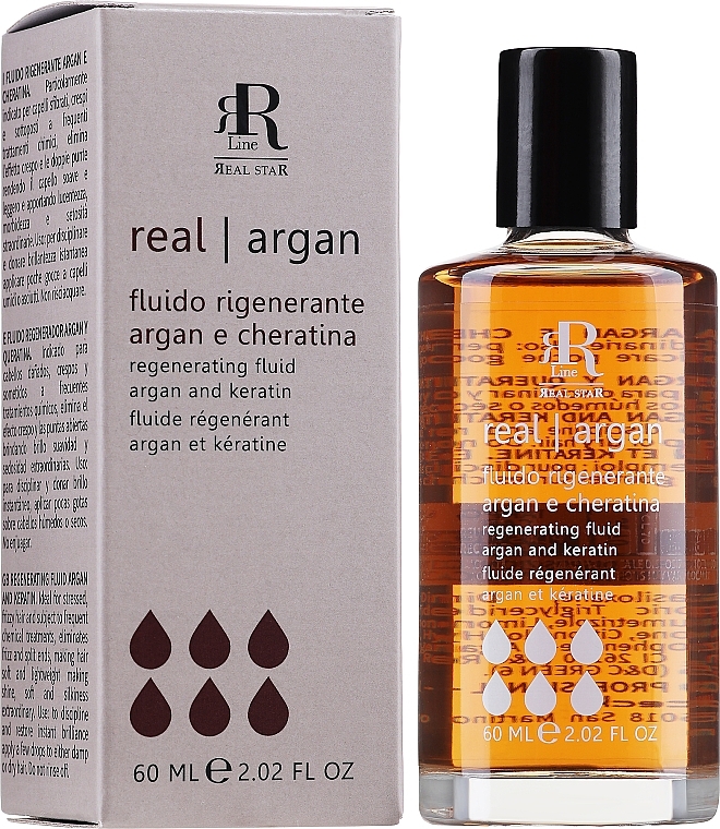 Restructuring Fluid with Argan Oil & Keratin - RR Line Argan Star Fluid — photo N2