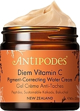 Fragrances, Perfumes, Cosmetics Anti-Pigmentation Face Cream with Vitamin C - Antipodes Diem Vitamin C Pigment-Correcting Water Cream