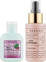 Fragrances, Perfumes, Cosmetics Bright Tan Set - Mermade What A Melon (b/oil/50ml + shimmer spr/80ml)