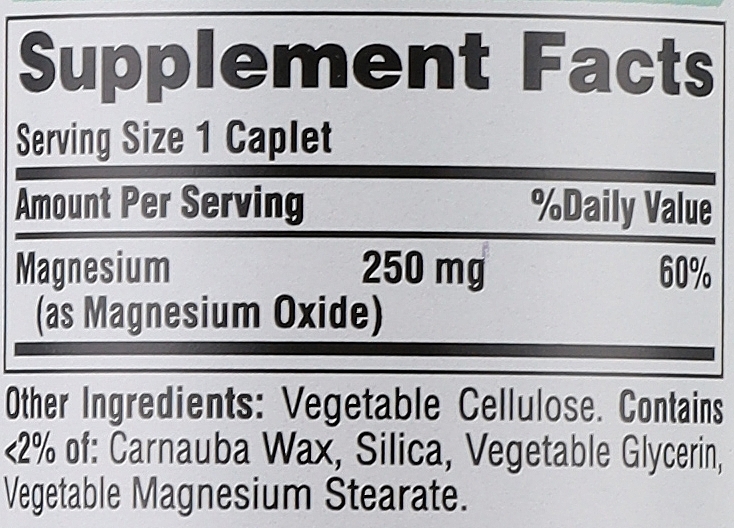 Supplement 'Magnesium', 250 mg - Puritan's Pride Magnesium 250 mg — photo N3