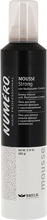 Strong Hold No Gas Hair Mousse with Multivitamin Complex - Brelil Numero Lacca No Gas Strong — photo N1